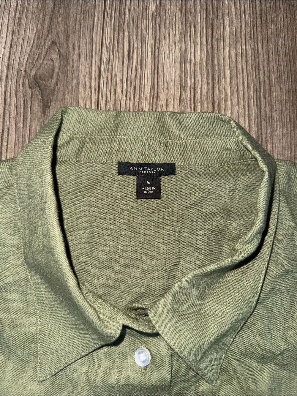 Lightweight Olive Button-Front Women's Top - Picture 2 of 5